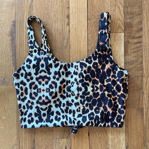 Zaful Swim Tank Top Leopard Print - Picture 3 of 4